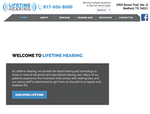 Tablet Screenshot of lifetimehearing.com